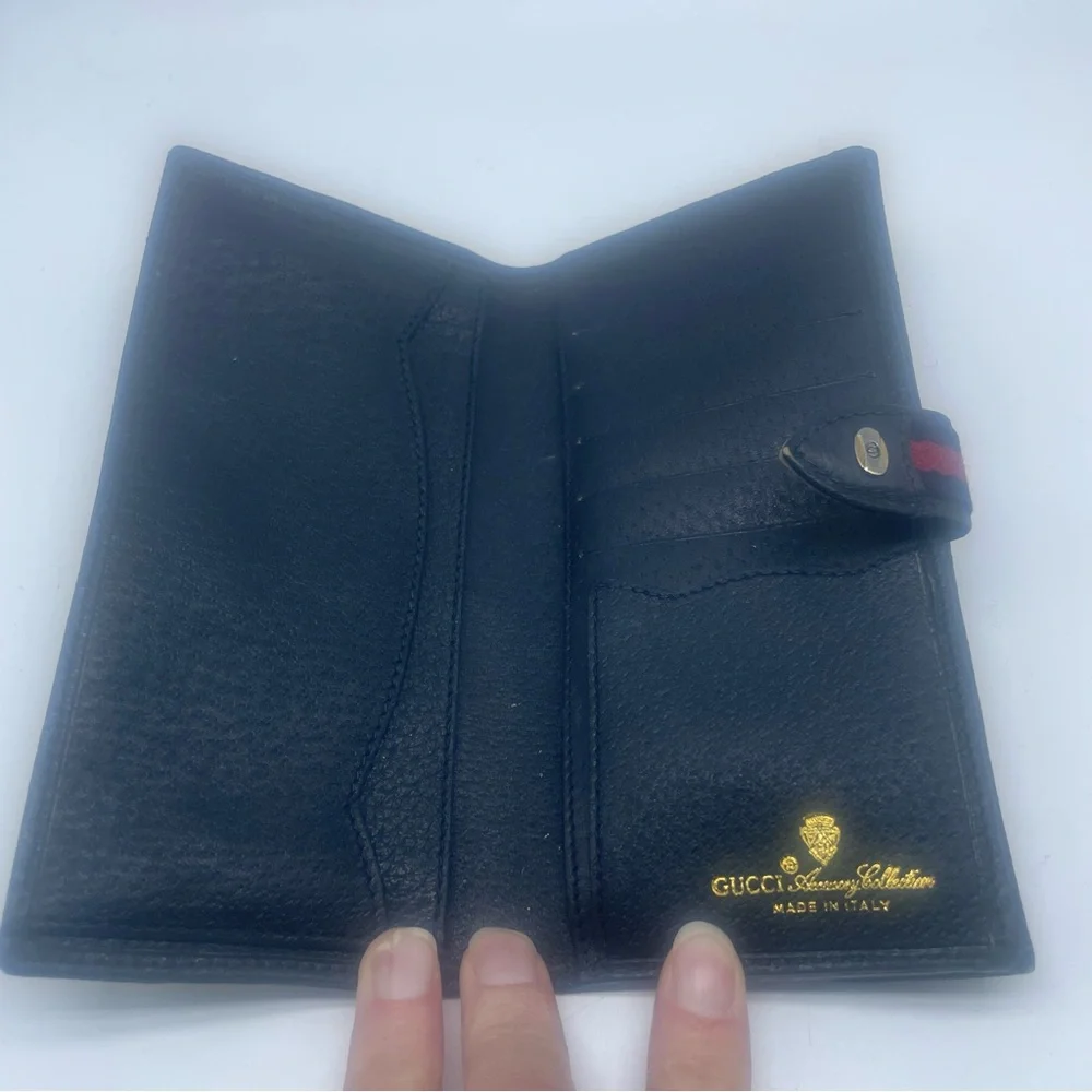 Gucci Beige Brown GG Monogram Continental Wallet with leatherTrim